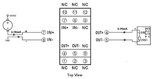 Passive 4-20mA signal isolation Conditioner [DIN11-IAP ... analog 4 20ma loop diagram 